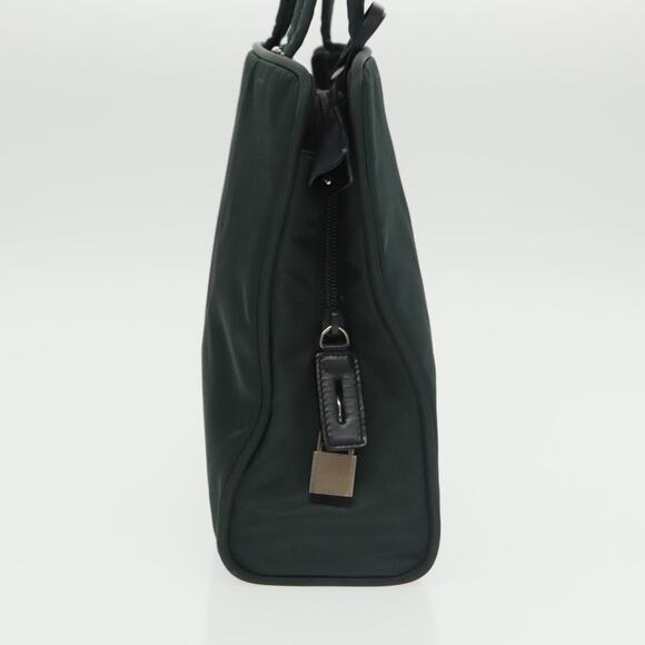 PRADA Hand Bag Nylon Green Silver - Picture 5 of 16